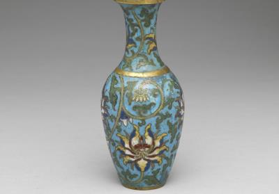 图片[2]-Copper vase in cloisonne enamels, Qing dynasty (1644-1911)-China Archive